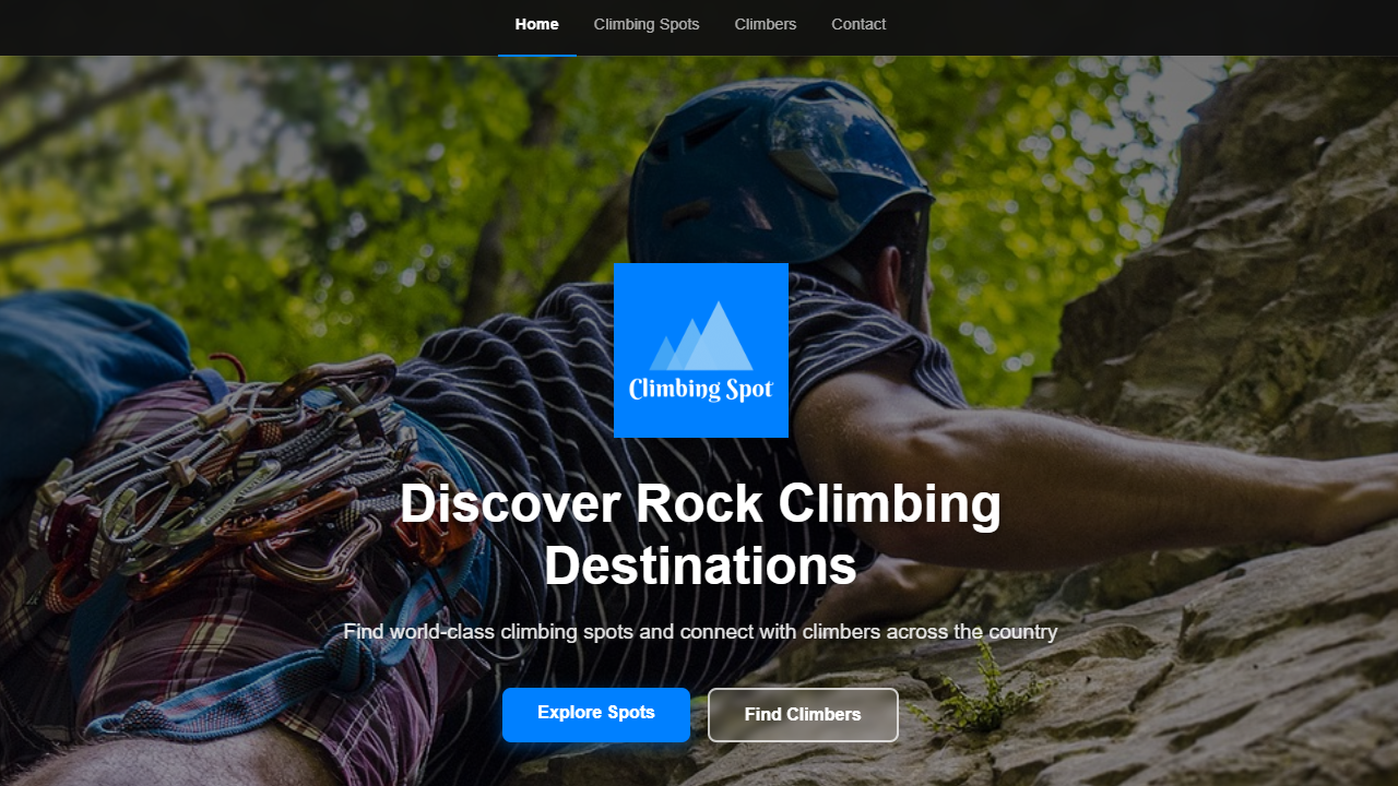 Climbing Spot application screenshot