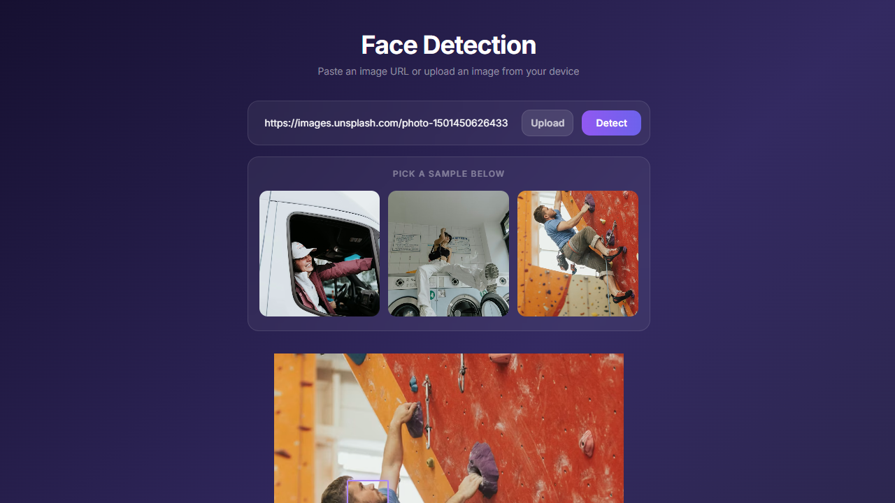 Face Recognition application screenshot